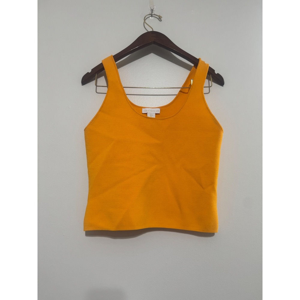 House of Harlow 1960 REVOLVE Mustard Yellow Knit Scoop Neck Tank Top Large